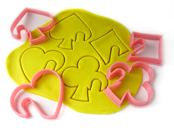 撲克牌掛杯曲奇餅乾模 (4件組)