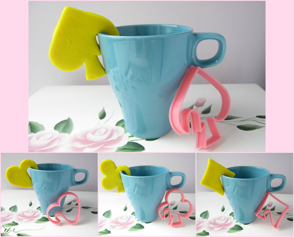 撲克牌掛杯曲奇餅乾模 (4件組)