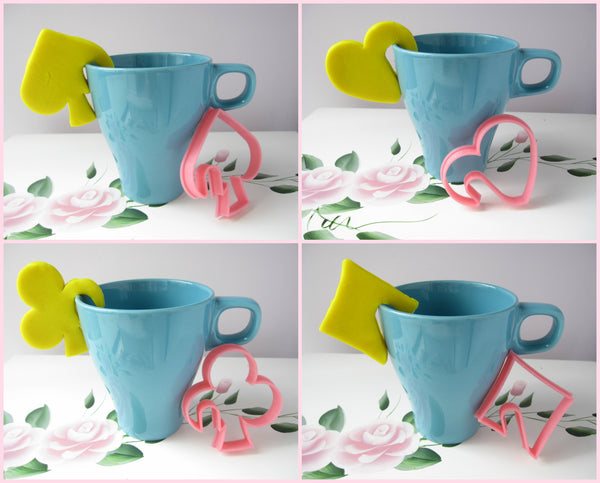 撲克牌掛杯曲奇餅乾模 (4件組)