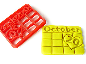 CALENDAR/ DATE Custom Cookie Cutter