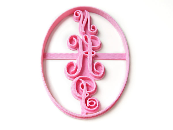 3-Letters VINE MONOGRAM Custom Cookie Cutter