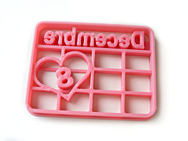 CALENDAR/ DATE Custom Cookie Cutter