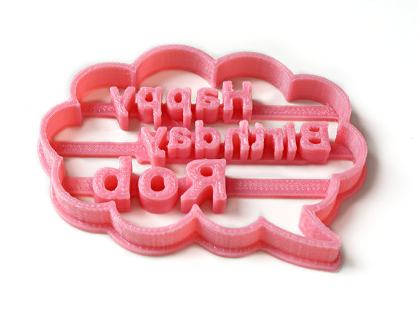 Custom Message / Speech Bubble Cookie Cutter