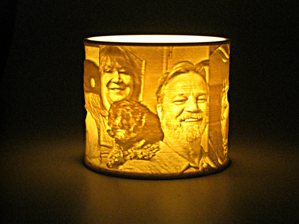 Custom Pet Photo Candle / LED Tealight Holder, Lithophane Lamp