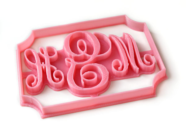 3-Letters VINE MONOGRAM Custom Cookie Cutter