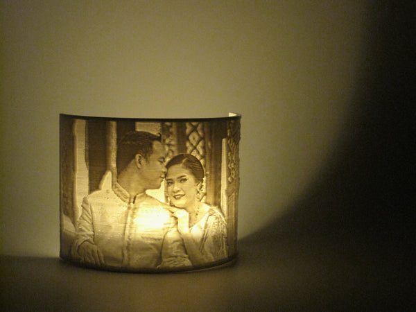 Custom Photo Night Light, Lithophane Lamp, LED Tealight Holder