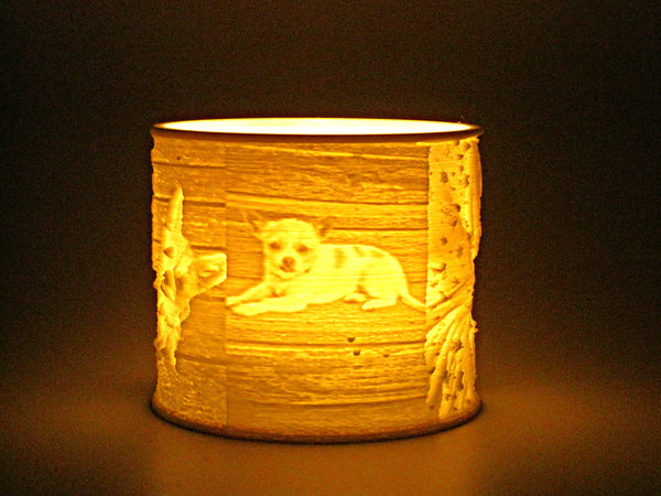 Custom Pet Photo Candle / LED Tealight Holder, Lithophane Lamp