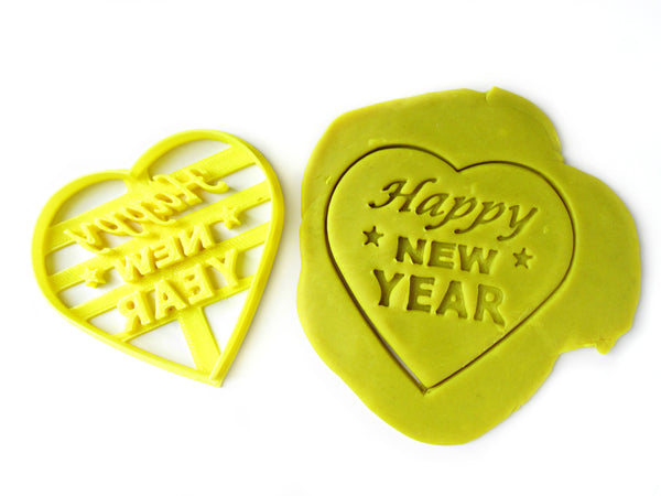 Happy New Year Cookie Cutter, Customizable