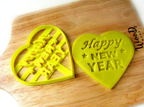 Happy New Year Cookie Cutter, Customizable