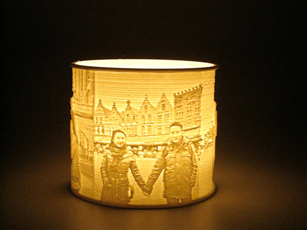 Custom Photo Candle / LED Tealight Holder, Lithophane Lamp