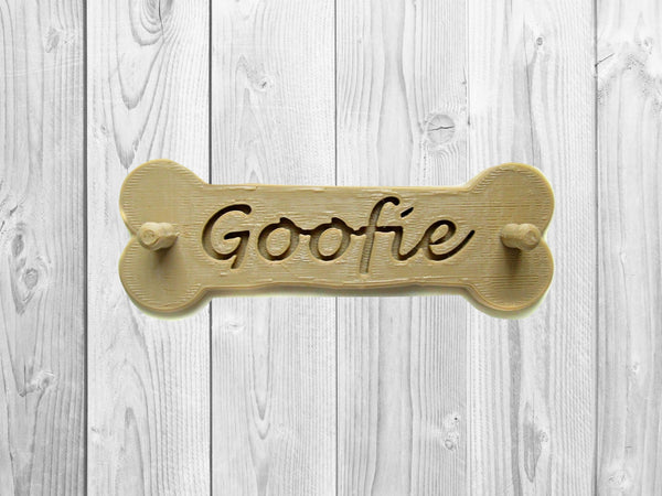 Personalized Dog Bone Sign / Custom Dog Leash Hanger