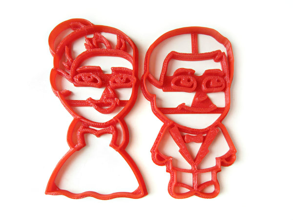 Bride & Groom Portrait Custom Cookie Cutter