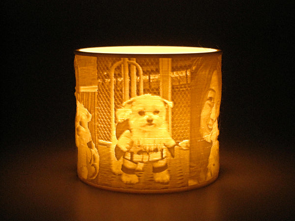 Custom Pet Photo Candle / LED Tealight Holder, Lithophane Lamp