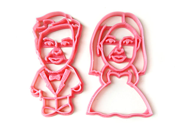 Bride & Groom Portrait Custom Cookie Cutter