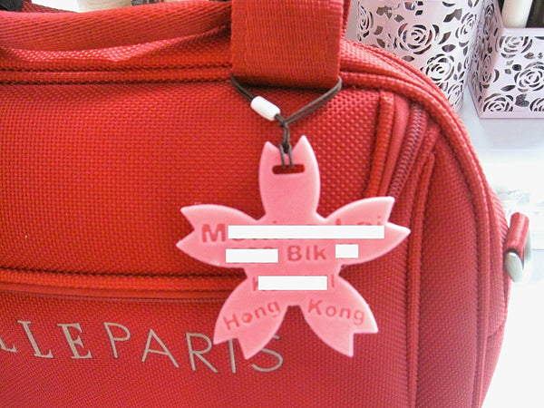 Sakura Custom Luggage Tag, Cherry Blossom Bag Tag