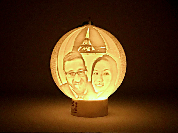 Custom Photo Ornament Ball / Lithophane LED Night Light