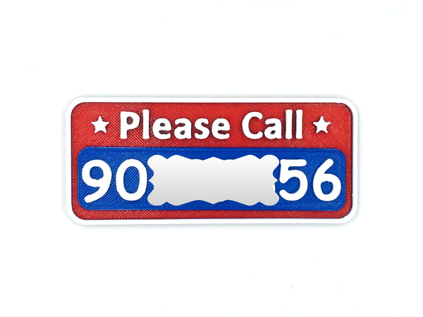 Custom Made 3D Telephone Sign for Car, Temporary Parking, Personalized Gift | 6 color schemes