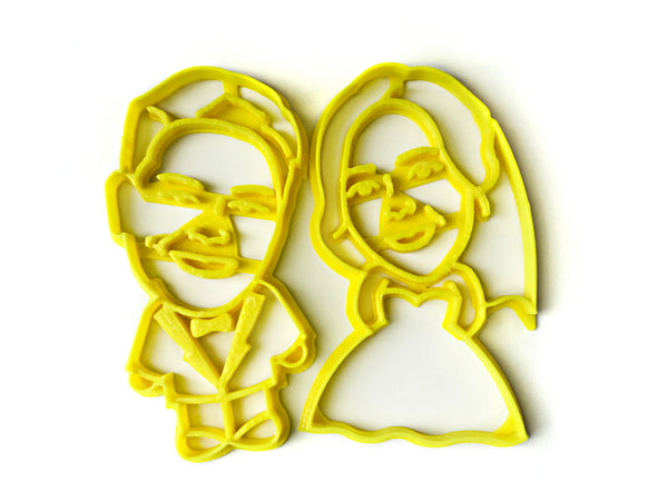 Bride & Groom Portrait Custom Cookie Cutter