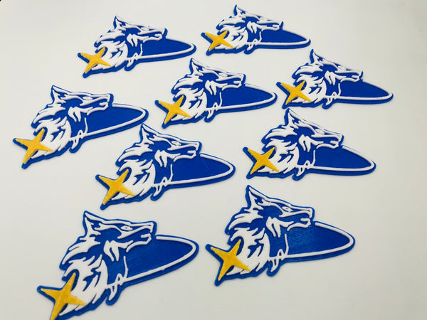 Custom made 3D Baseball Helmet Decal 9 pcs+ Set (Logos Only)