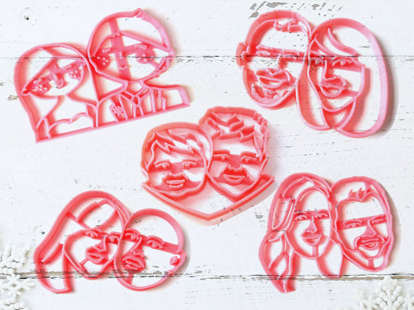 Custom COUPLE Portrait Cookie Cutter