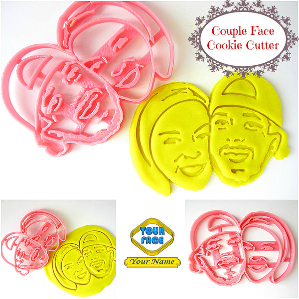 Custom COUPLE Portrait Cookie Cutter