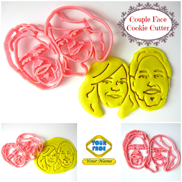 Custom COUPLE Portrait Cookie Cutter