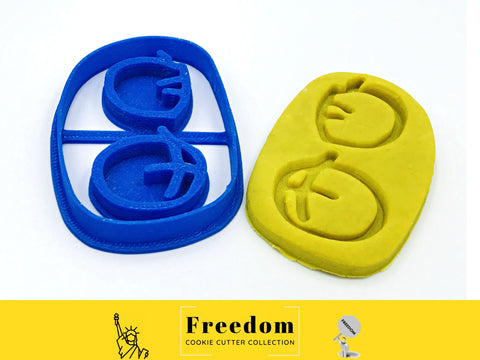 Freedom (自由) Chinese Calligraphy Seal / Freedom Road Sign / Free Speech - Word Art Cookie Cutter