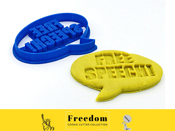 Freedom (自由) Chinese Calligraphy Seal / Freedom Road Sign / Free Speech - Word Art Cookie Cutter