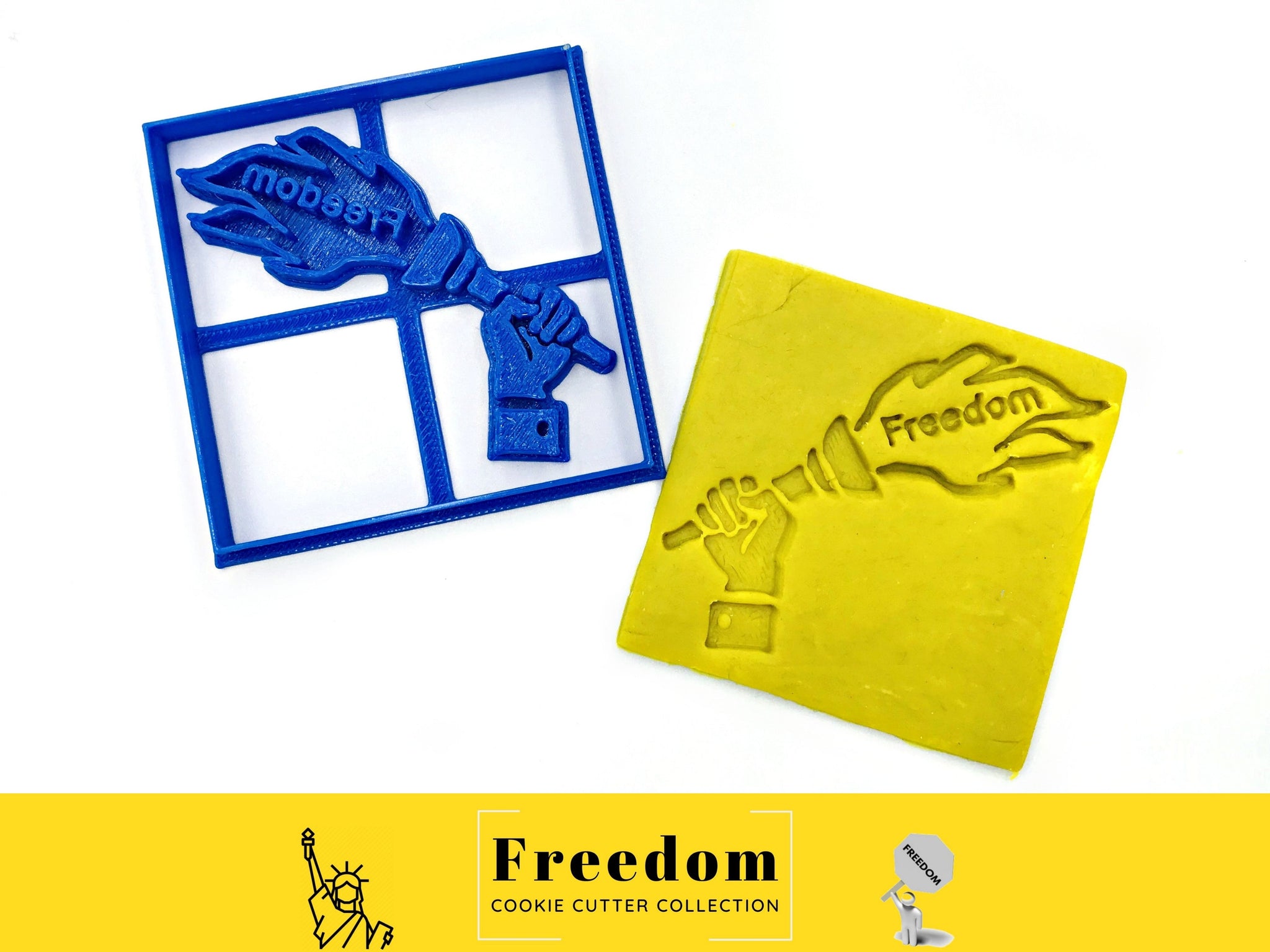 Freedom Torch, Fight for Freedom Fist, Freedom Bird / Dove Cookie Cutter