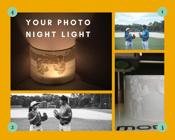 Custom Photo Night Light, Lithophane Lamp, LED Tealight Holder