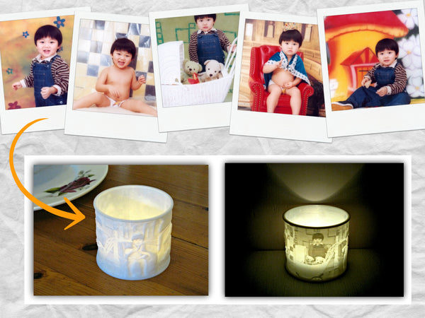 Custom Photo Candle / LED Tealight Holder, Lithophane Lamp